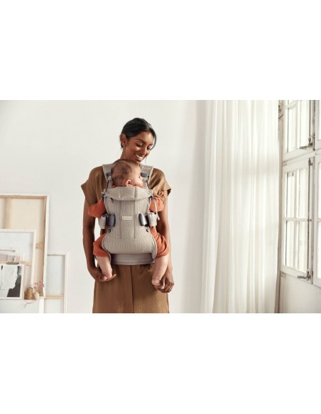 BABYBJORN ONE AIR 3D MESH - nosidełko, Szary Beż Nosidełka