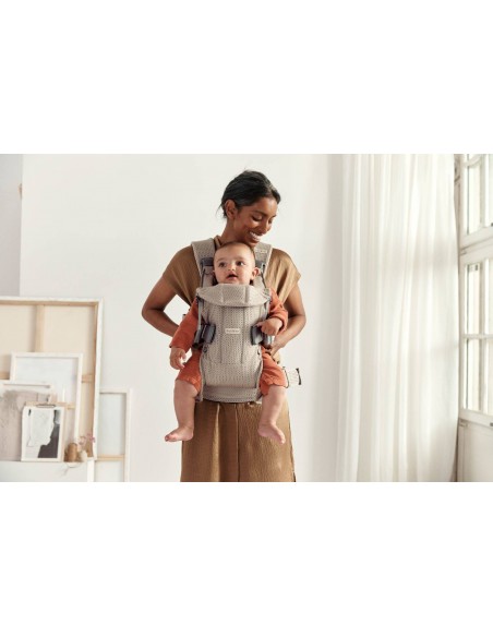 BABYBJORN ONE AIR 3D MESH - nosidełko, Szary Beż Nosidełka