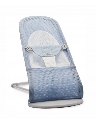 BABYBJORN - leżaczek BALANCE SOFT MESH - Niebieski/Biały Leżaczki