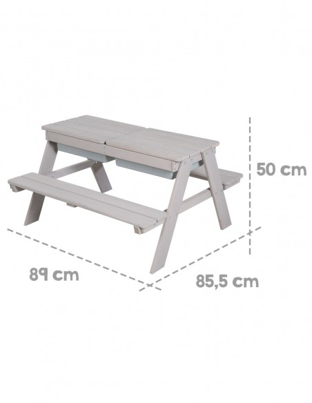 roba Outdoor+ ławka ogrodowa ze stołem do zabawy i poduszkami Strona główna