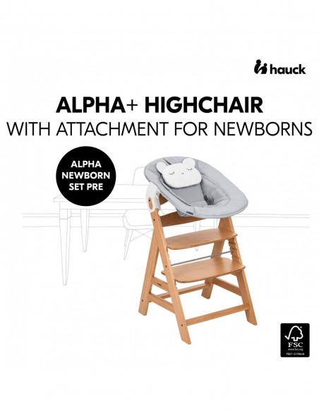 hauck zestaw krzesełko z leżaczkiem Alpha Premium Nature Grey W domu