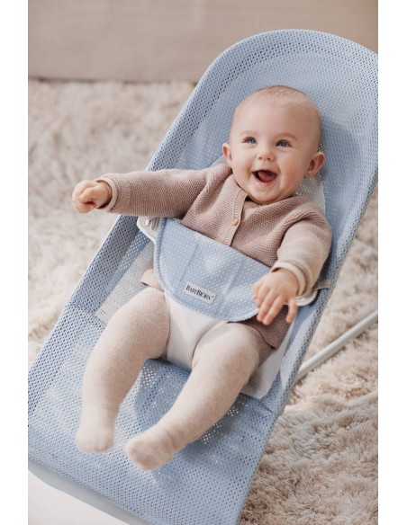 BABYBJORN - leżaczek BALANCE SOFT MESH - Niebieski/Biały Leżaczki