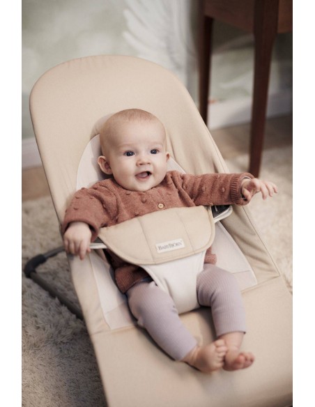 Babybjorn - Leżaczek Balance Soft Woven - Khaki / Beżowy