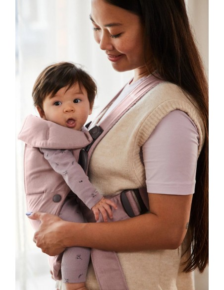 Babybjorn Mini Woven – Nosidełko, Zgaszony Róż