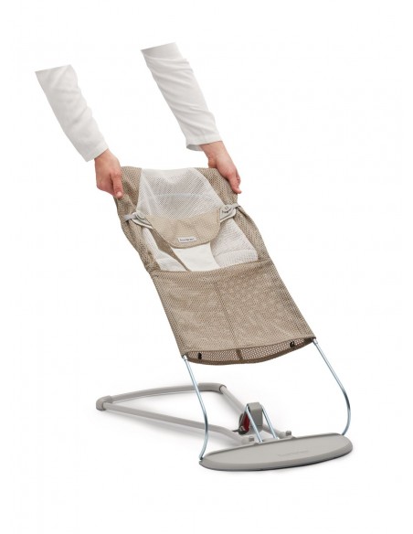 Babybjorn - Poszycie Do Leżaczka Balance Soft Szary Beż/biały, Mesh