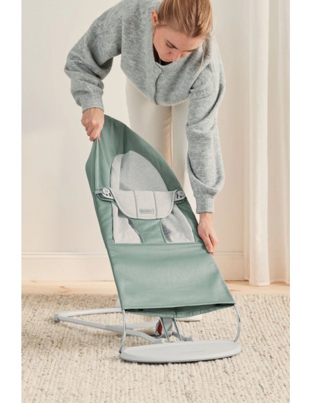 Babybjorn - Poszycie Do Leżaczka Balance Soft, Woven/jersey, Jasnoszałwiowy/szary