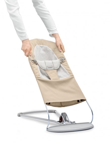 Babybjorn - Poszycie Do Leżaczka Balance Soft, Woven/jersey, Beż/szary