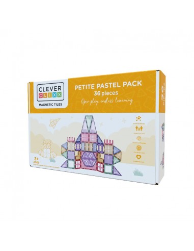 Cleverclixx - Klocki Magnetyczne Petite Pastel Pack - 36 El.