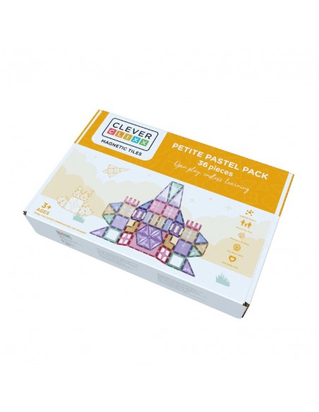 Cleverclixx - Klocki Magnetyczne Petite Pastel Pack - 36 El.