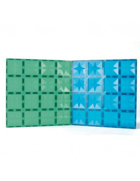 Cleverclixx - Klocki Magnetyczne Big Plates Blue Green - 2 El.