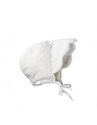 Elodie Details - Czapka Baby Bonnet - White Bouclé - 0-3 M-Cy