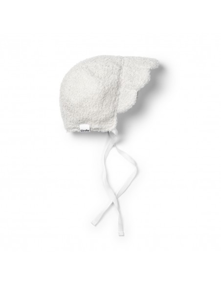 Elodie Details - Czapka Baby Bonnet - White Bouclé - 0-3 M-Cy