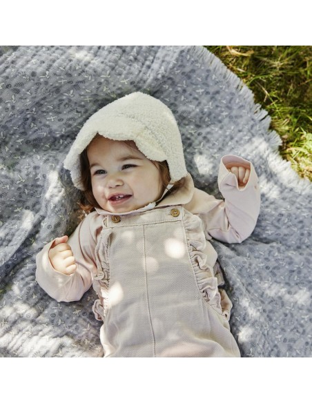 Elodie Details - Czapka Baby Bonnet - White Bouclé - 0-3 M-Cy