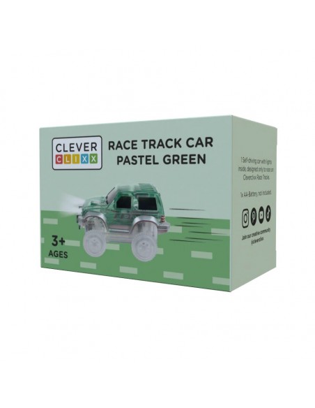 Cleverclixx - Race Track Car  Pastel Green